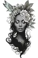 mother nature tattoo design idea