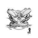 toad sage  tattoo design idea