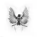 Raven tattoo design idea