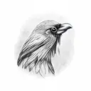 Raven tattoo design idea
