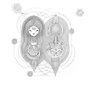 virgo and aquarius tattoo design idea