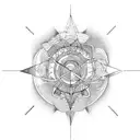 virgo and aquarius tattoo design idea