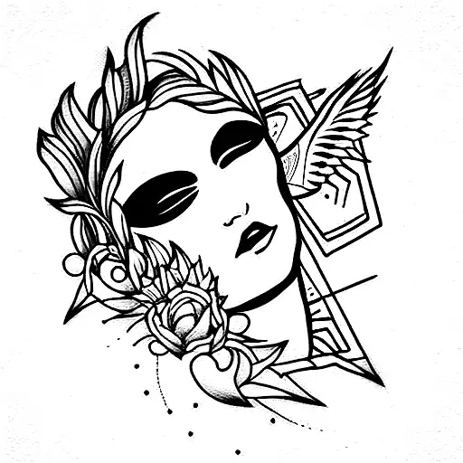 nemesis goddess tattoo design idea
