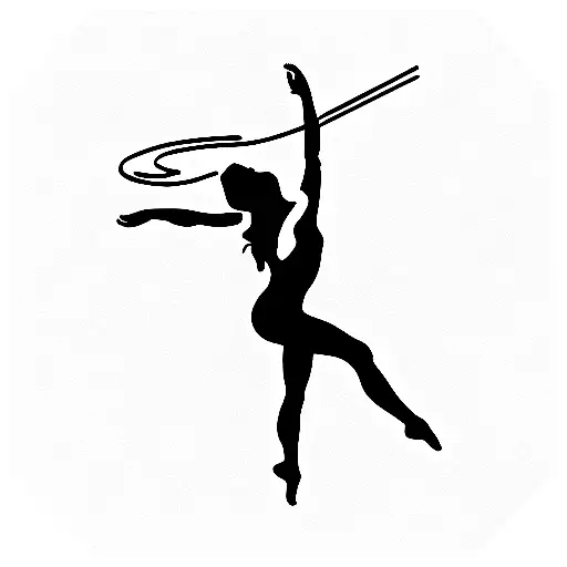 aerial silks tattoo design idea