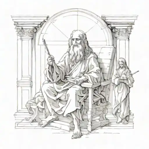 leonardo da vinci tattoo design idea