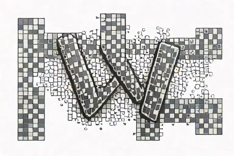 scrabble tile letter tattoo design idea