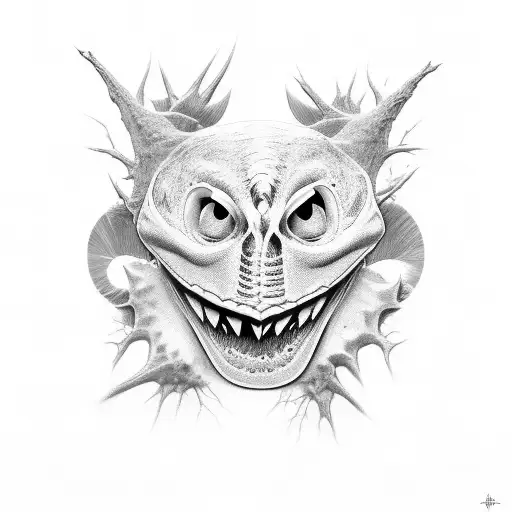 tooth tattoo design idea