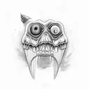 tooth tattoo design idea