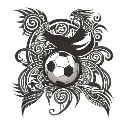 Kompass, Fußball, Deutschland, Radfahren  tattoo design idea