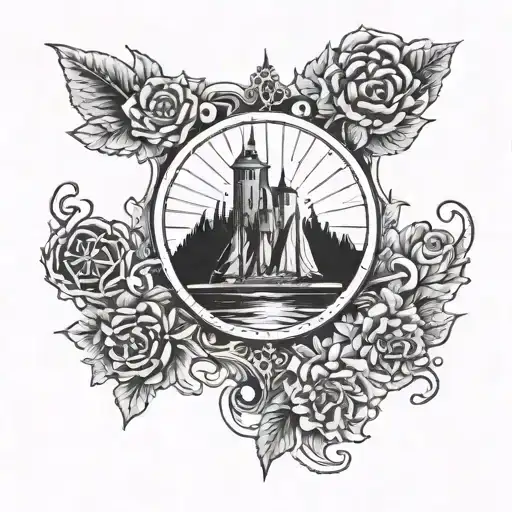 Kompass,  Deutschland  tattoo design idea
