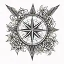 Kompass,  Deutschland  tattoo design idea