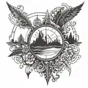 Kompass,  Deutschland  tattoo design idea