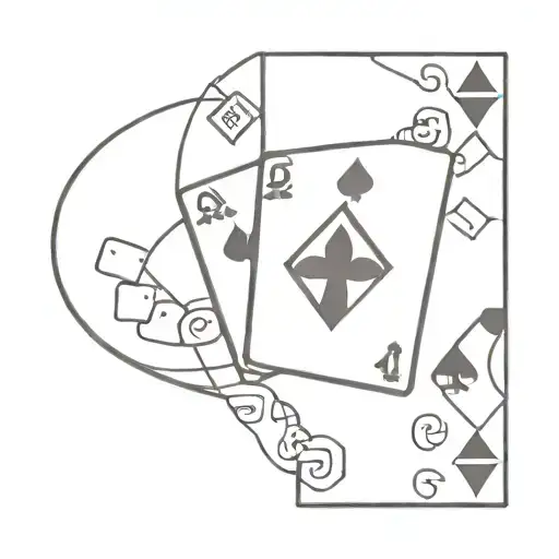 gambling addiction combined tattoo design idea