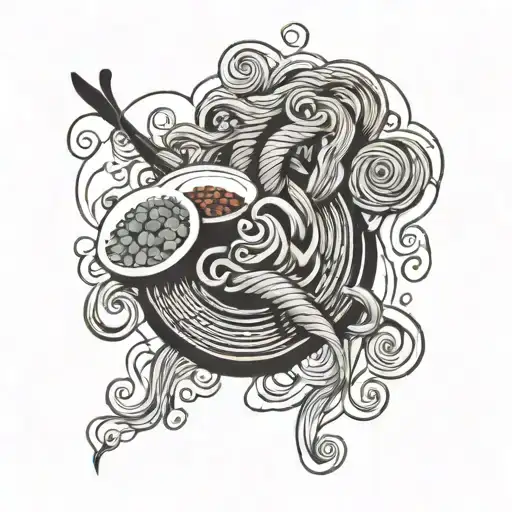 mala noodles tattoo design idea
