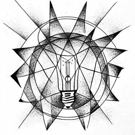 light bulb tattoo design idea