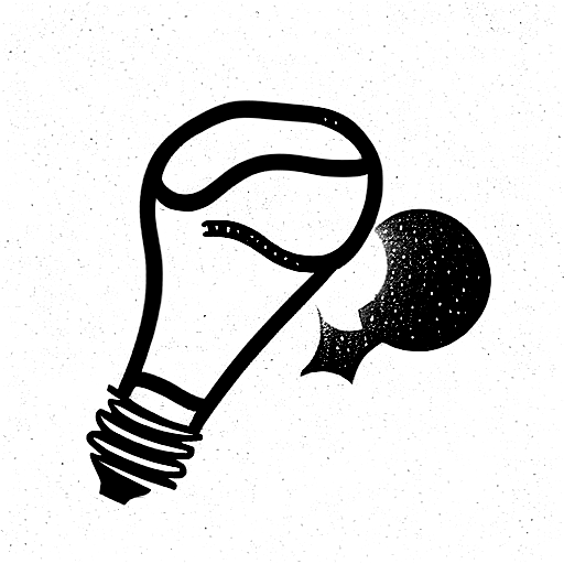 light bulb tattoo design idea