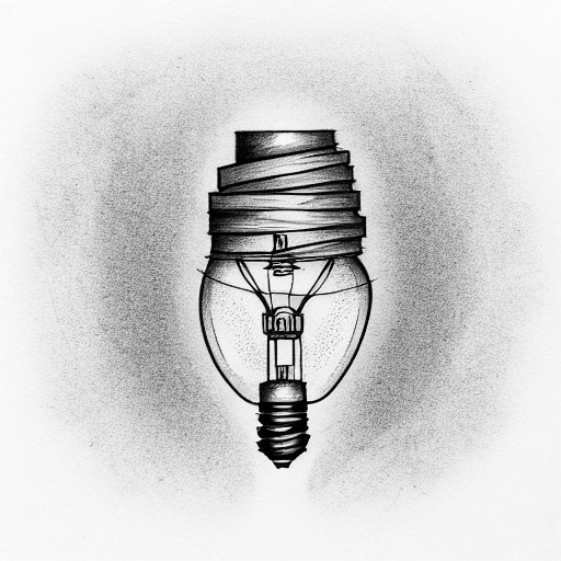 light bulb tattoo design idea