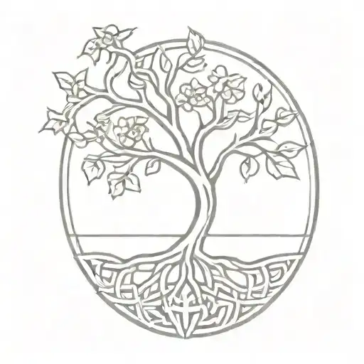celtic tree of life  tattoo design idea
