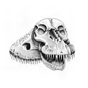 dinosaur skull tattoo design idea