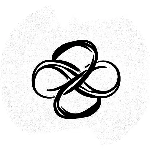 infinity symbol, with the names, "javier" and "jaqueline" tattoo design idea