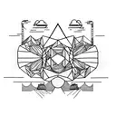 Design a tattoo that combines elements from Arctic Monkeys album covers and iconic scenes from Lars von Trier movies tattoo design idea