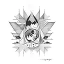 Design a tattoo that combines elements from Arctic Monkeys album covers and iconic scenes from Lars von Trier movies tattoo design idea