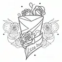 I love you a bushel and a peck and a hug around the neck tattoo design idea