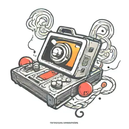 vhs cartoon tattoo design idea