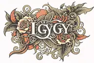 text 'IGY6' us tattoo design idea