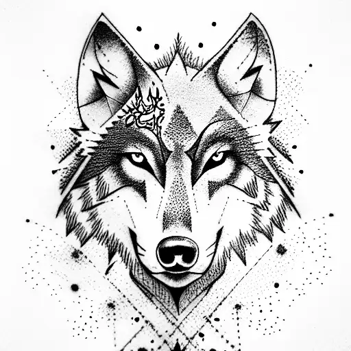 Wolf insane agressive painful tattoo design idea
