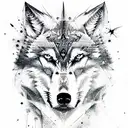 Wolf insane agressive painful tattoo design idea