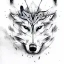 Wolf insane agressive painful tattoo design idea