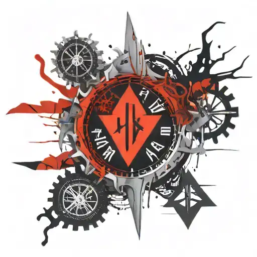 vegvisir Rune design tattoo design idea