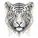 Tiger face tattoo design idea