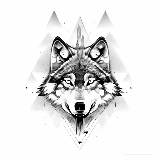 father son wolf tattoo design idea