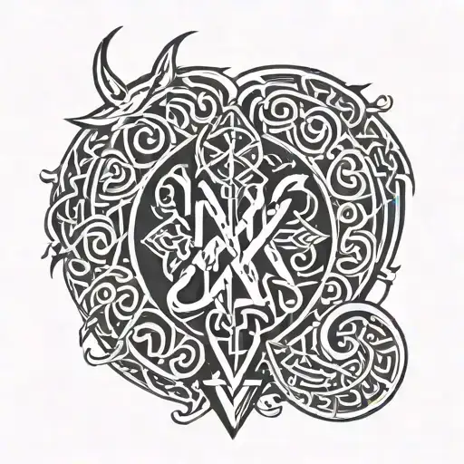 viking runes for triceps area tattoo design idea