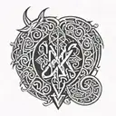 viking runes for triceps area tattoo design idea