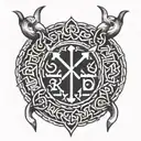 viking runes for triceps area tattoo design idea