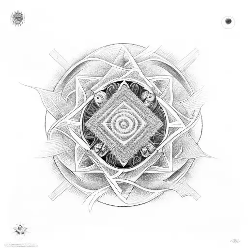 DMT molecule tattoo design idea