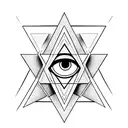 All Seeing Eye in a infinite triangle  tattoo design idea