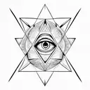 All Seeing Eye in a infinite triangle  tattoo design idea