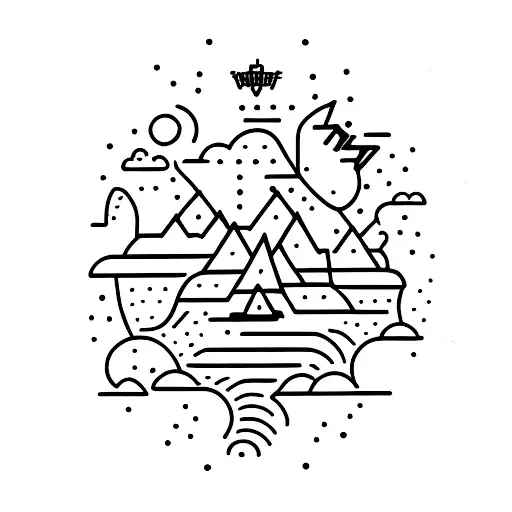 frase lights will guide you home tattoo design idea