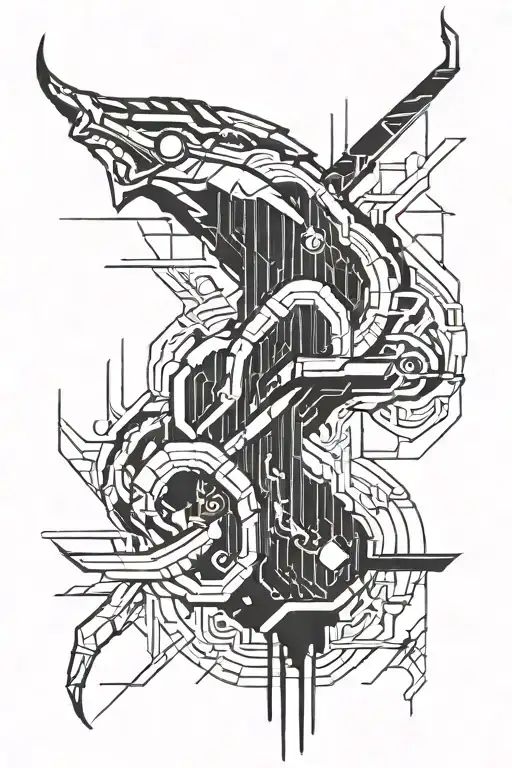 Cyberpunk 2077 tattoo design idea