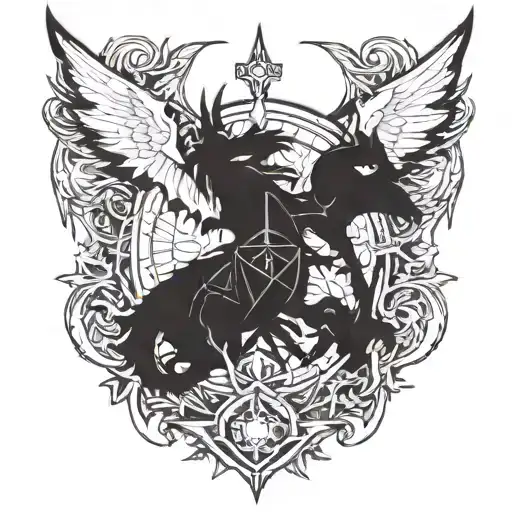 Final Fantasy mixed with on epiece tattoo design idea