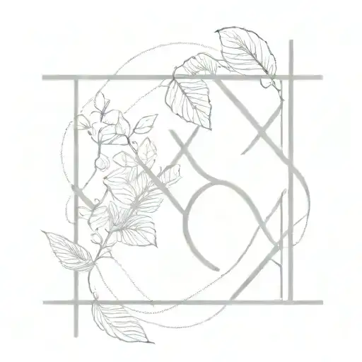 A unique tattoo combining the x signs from the axiom of equality with jungle elements, reflecting the journey of healing and self-discovery tattoo design idea