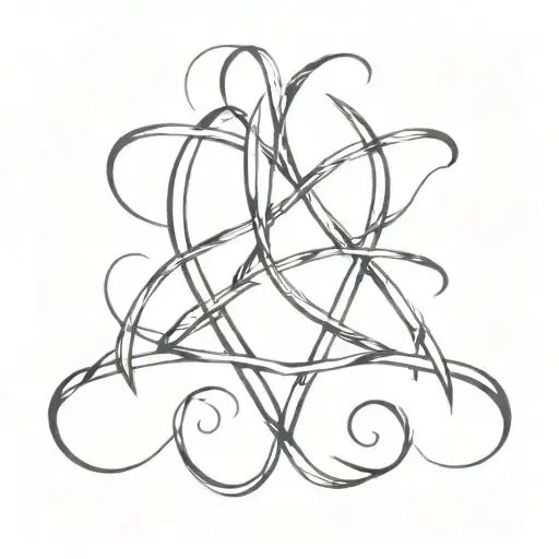 A minimalist tattoo of lianas wrapping around the x signs of the axiom of equality, symbolizing the interconnectedness of past experiences and personal growth tattoo design idea