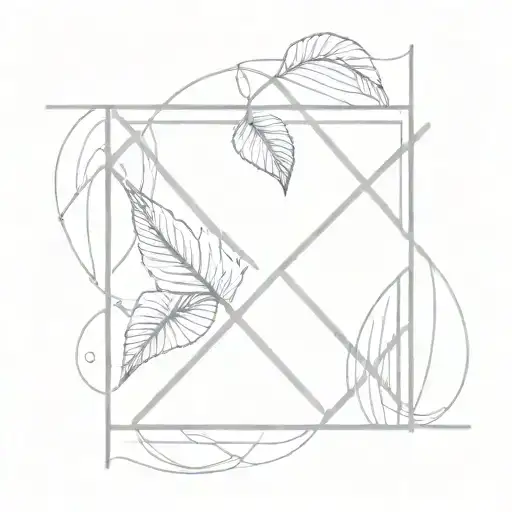 A unique tattoo combining the x signs from the axiom of equality with jungle elements, reflecting the journey of healing and self-discovery tattoo design idea