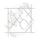 A unique tattoo combining the x signs from the axiom of equality with jungle elements, reflecting the journey of healing and self-discovery tattoo design idea