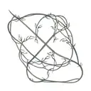 A minimalist tattoo of intertwining lianas forming the shape of x equals x, symbolizing the interconnectedness of your past experiences and present self tattoo design idea