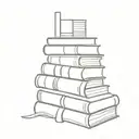 stack of books tattoo design idea